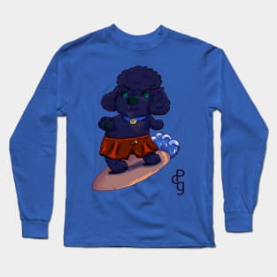 Poodle surfing Long Sleeve T-Shirt